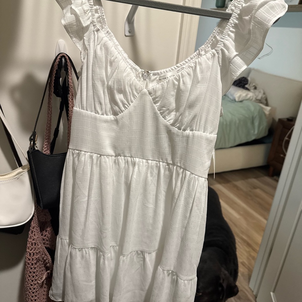 Altar'd State White Ruffled Dress - Picture 2 of 4